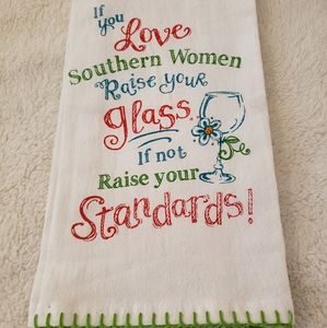 Hey Y'all White Dish Towel from  Stein Mart